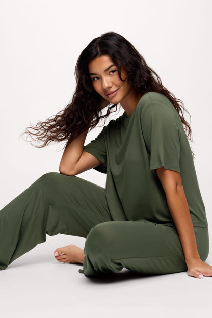 Pajama Set | Darkest Olive