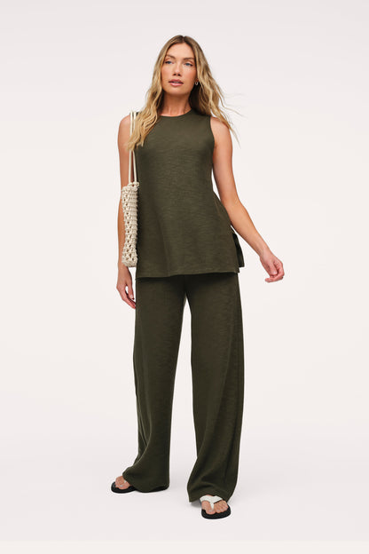Resort Pant Set | Darkest Olive