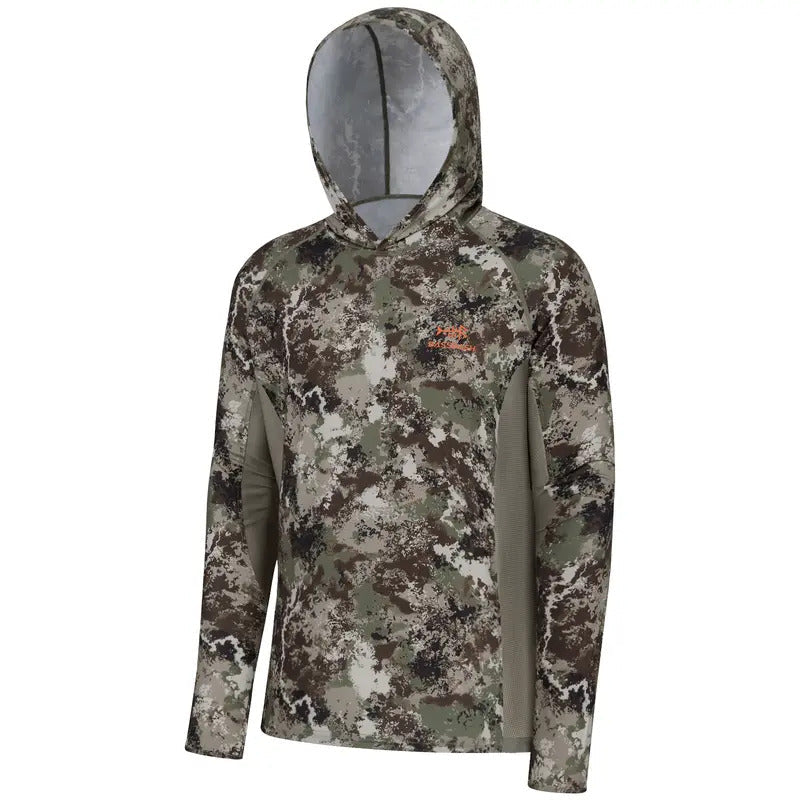 Men’s UPF 50+ Fishing Hoodie – Lightweight Long-Sleeve Sun Protection with Neck Gaiter