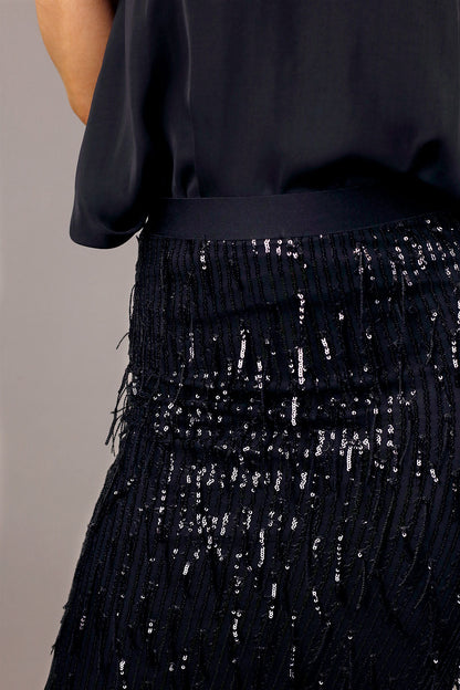 Black Allure Sequin Skirt - SALE