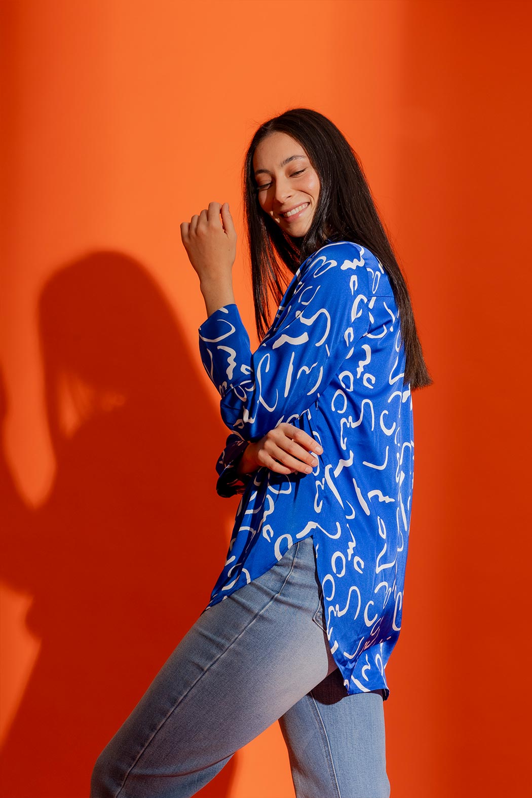 Blue/white Blogger Shirt