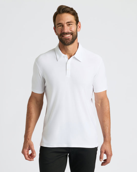 White Active Polo