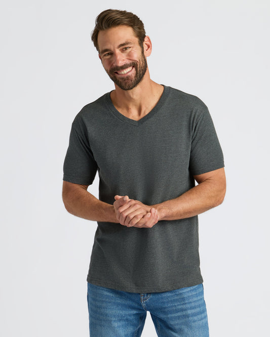 Charcoal Heather Gray Classic V-Neck