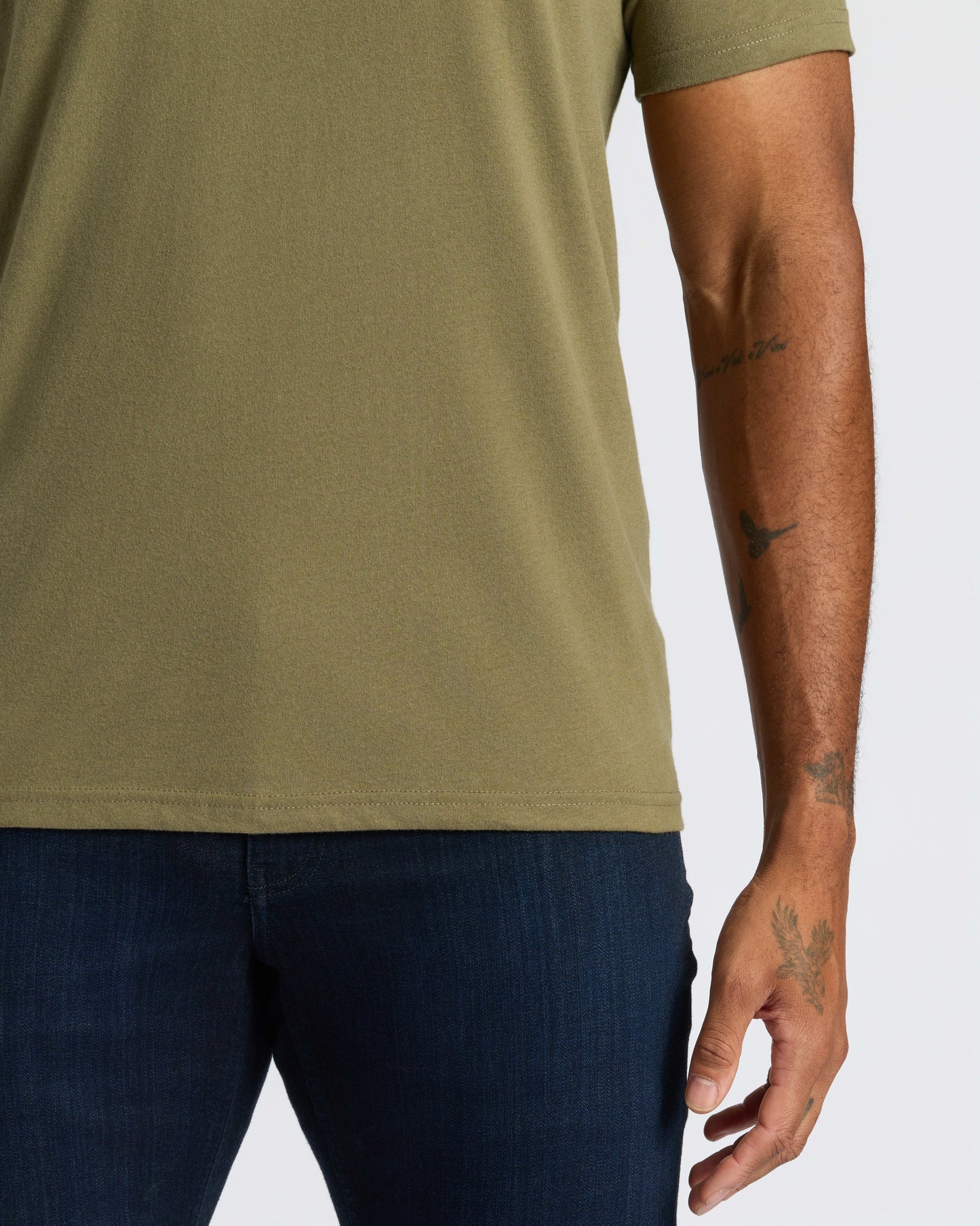 Military Green Classic V-Neck