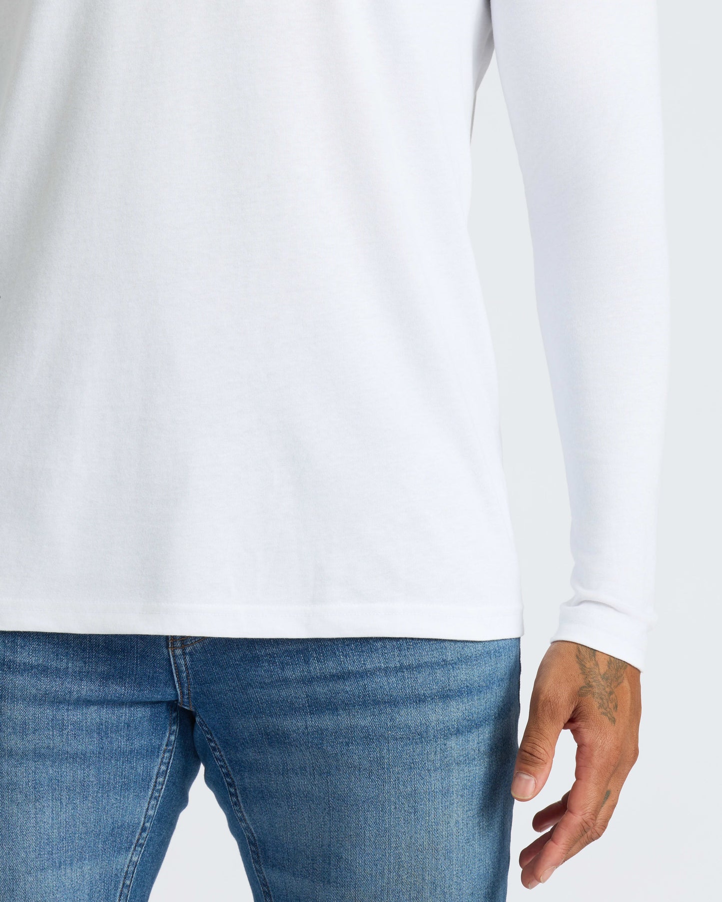 White Classic Long Sleeve Crew Neck 6-Pack