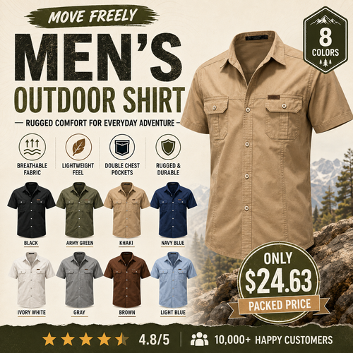 Lightweight Outdoor Shirt – Comfortable, Breathable & Perfect for Everyday Adventures