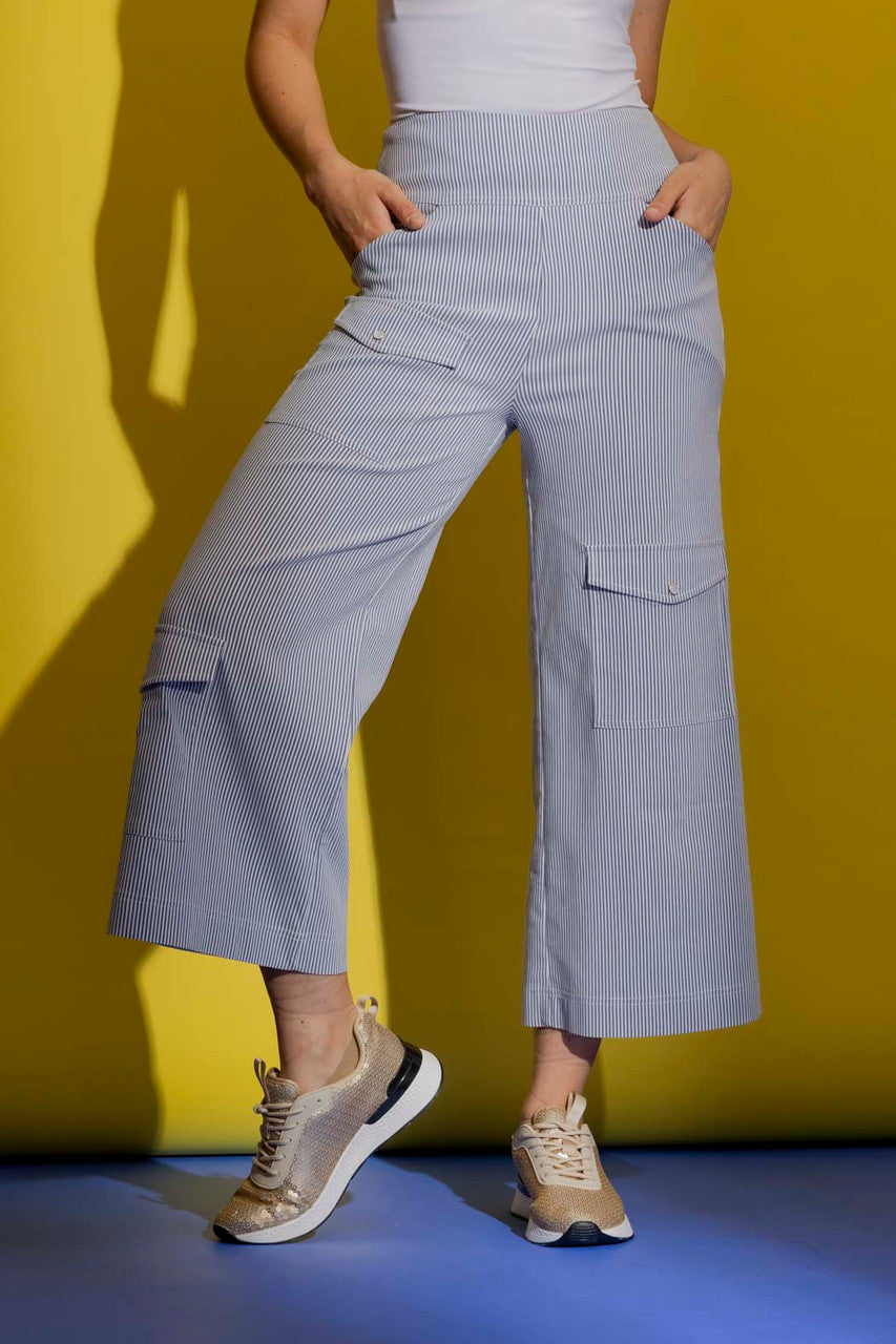 Blue Stripe Cargo Jet Culotte Blue Stripe