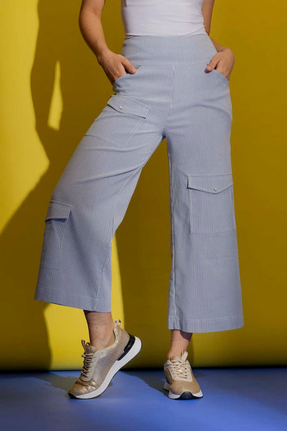 Blue Stripe Cargo Jet Culotte Blue Stripe