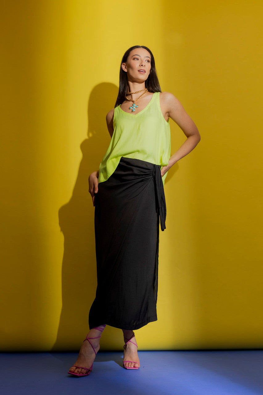 Black Knot Front Skirt