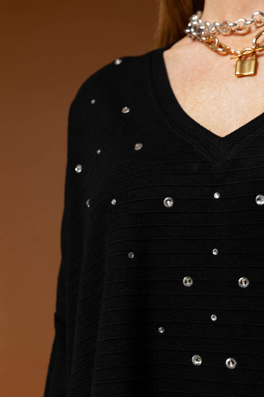 Black Ava Diamante Jumper