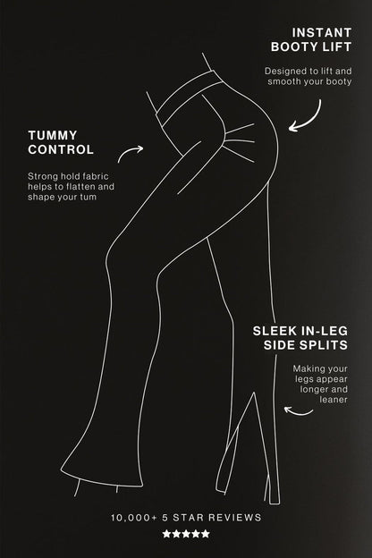 Black Ponte Split Miracle Pant