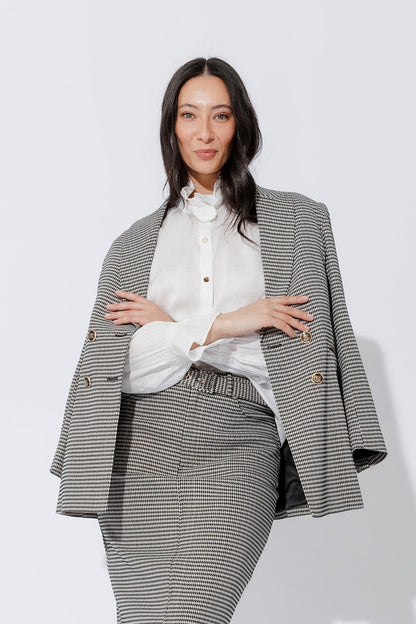 Black/White Lurex Bari Blazer