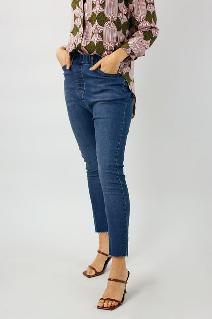 Chambray Denim Slouch Jeans - Sale