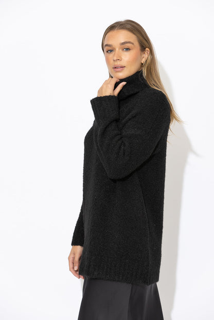 Black Roll Neck Tunic