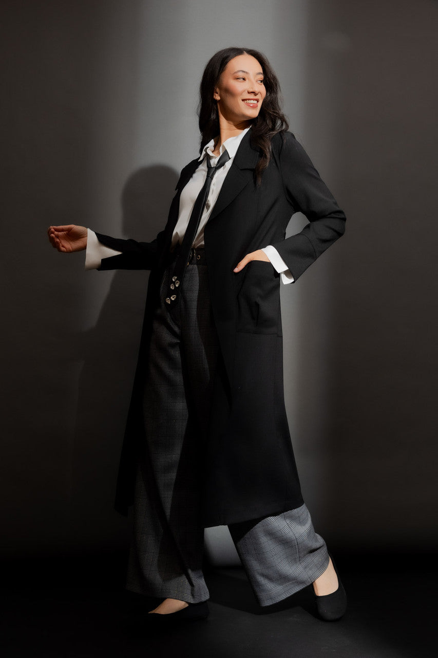 Black Sorrento Trench Coat