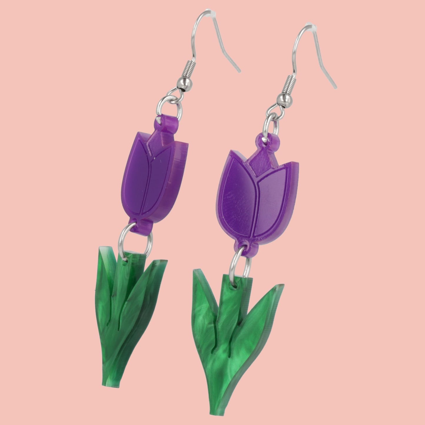Tiptoe Through the Tulips Earrings (Purple)