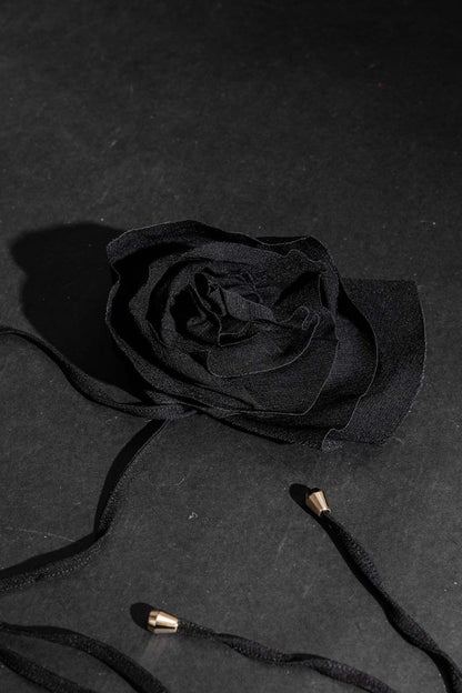 Black Rosette Belt Black O/S