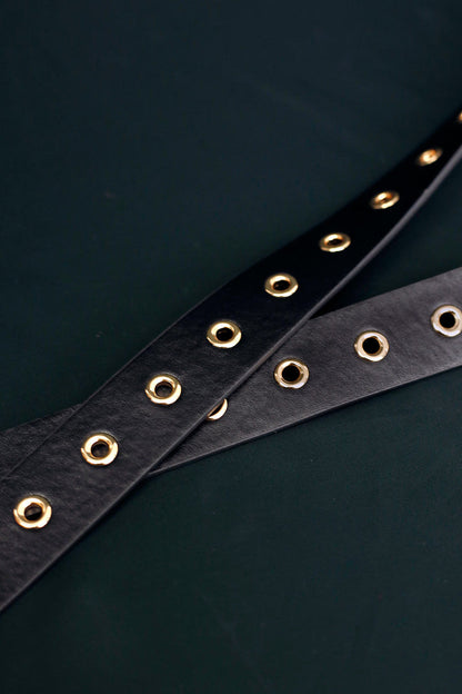 Black Eyelet Belt - FINAL SALE